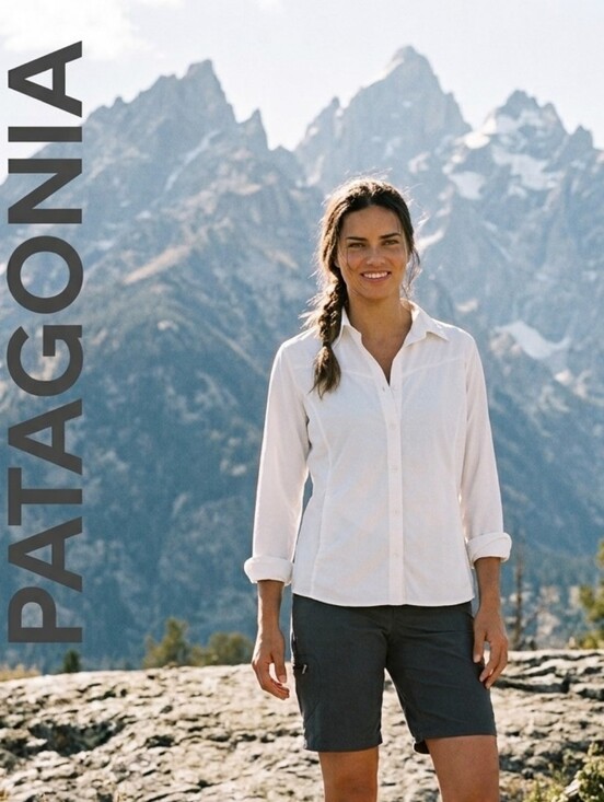 Patagonia Tops - Patagonia Lightweight White Button-Up Shirt Jacket with Snaps Size 10